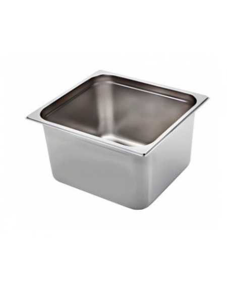 Bacinella contenitore GN 2/3 in acciaio inox - capacità lt. 18 - mm 353x320x200h
