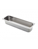 Bacinella contenitore GN 2/4 in acciaio inox - capacità lt. 5,6 - mm 162x530x100h