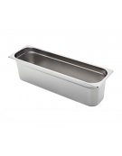 Bacinella contenitore GN 2/4 in acciaio inox - capacità lt. 8,7 - mm 162x530x150h