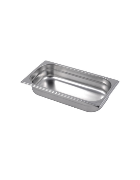 Bacinella contenitore GN 1/3 in acciaio inox - capacità lt. 2,5 - mm 325x180x65h