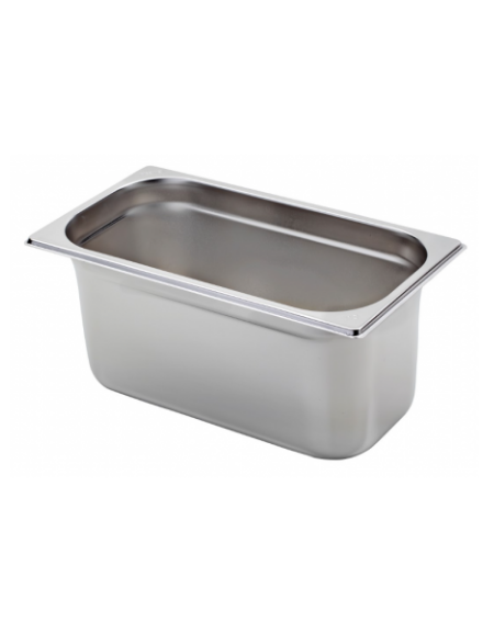 Bacinella contenitore GN 1/3 in acciaio inox - capacità lt. 5,7 - mm 325x180x150h