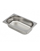 Bacinella contenitore GN 1/4 in acciaio inox - capacità lt. 1,8 - mm 265x160x65h
