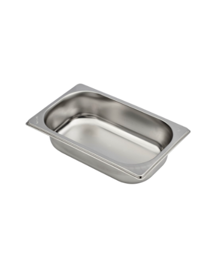 Bacinella contenitore GN 1/4 in acciaio inox - capacità lt. 1,8 - mm 265x160x65h