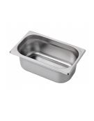 Bacinella contenitore GN 1/4 in acciaio inox - capacità lt. 2,8 - mm 265x160x100h