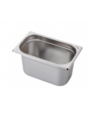 Bacinella contenitore GN 1/4 in acciaio inox - capacità lt. 4 - mm 265x160x150h