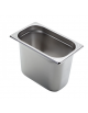 Bacinella contenitore GN 1/4 in acciaio inox - capacità lt. 5,5 - mm 265x160x200h