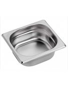 Bacinella contenitore GN 1/6 in acciaio inox - capacità lt. 1 - mm 176x160x65h