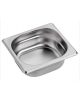 Bacinella contenitore GN 1/6 in acciaio inox AISI 304 - capacità lt. 1 - mm 176x160x65h