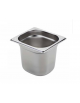 Bacinella contenitore GN 1/6 in acciaio inox - capacità lt. 2,4 - mm 176x160x150h