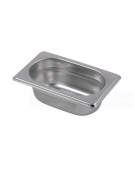 Bacinella contenitore GN 1/9 in acciaio inox - capacità lt. 0,6 - mm 176x110x65h