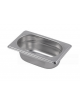 Bacinella contenitore GN 1/9 in acciaio inox - capacità lt. 0,6 - mm 176x110x65h
