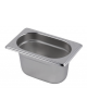 Bacinella contenitore GN 1/9 in acciaio inox - capacità lt. 1 - mm 176x110x100h