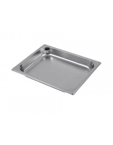 Bacinella contenitore GN 1/2 in acciaio inox - mm 325x265x40h