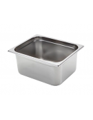 Bacinella contenitore GN 1/2 in acciaio inox - capacità lt. 9,5 - mm 325x265x150h