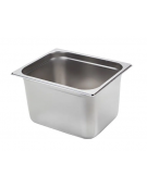 Bacinella contenitore GN 1/2 in acciaio inox - capacità lt. 12,5 - mm 325x265x200h