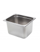 Bacinella contenitore GN 1/2 in acciaio inox - capacità lt. 12,5 - mm 325x265x200h