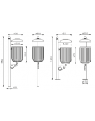 Cestino portarifiuti Lt 35 da inghisare di forma cilindrica, con posacenere sul coperchio - cm Ø 35x158h