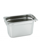 Bacinella contenitore GN 1/4 in acciaio inox con maniglie fisse - capacità lt. 4 - mm 265x160x150h