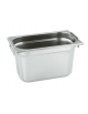 Bacinella contenitore GN 1/4 in acciaio inox con maniglie fisse - capacità lt. 4 - mm 265x160x150h