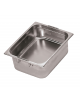 Bacinella contenitore GN 2/1 in acciaio inox con maniglie rientranti - capacità lt. 46 - mm 650x530x150h