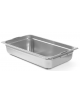 Bacinella contenitore GN 1/1 in acciaio inox con rientranti- capacità lt. 9 - mm 530x325x65h