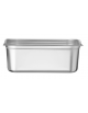 Bacinella contenitore GN 1/1 in acciaio inox con maniglie fisse - capacità lt. 21 - mm 530x325x150h