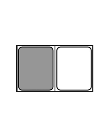 Bacinella contenitore GN 1/2 in acciaio inox con maniglie rientranti - capacità lt. 6,5 - mm 325x265x100h