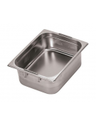 Bacinella contenitore GN 1/2 in acciaio inox con maniglie rientranti - capacità lt. 9,5 - mm 325x265x150h