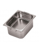 Bacinella contenitore GN 1/2 in acciaio inox con maniglie rientranti - capacità lt. 12,5 - mm 325x265x200h