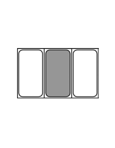 Bacinella contenitore GN 1/3 in acciaio inox con maniglie rientranti - capacità lt. 4 - mm 325x180x100h