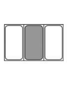 Bacinella contenitore GN 1/3 in acciaio inox con maniglie rientranti - capacità lt. 5,7 - mm 325x180x150h