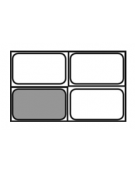 Bacinella contenitore GN 1/4 in acciaio inox con maniglie rientranti - capacità lt. 2,8 - mm 265x160X100h