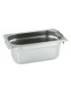 Bacinella contenitore GN 1/4 in acciaio inox con maniglie rientranti - capacità lt. 2,8 - mm 265x160x100h