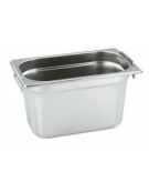 Bacinella contenitore GN 1/4 in acciaio inox con maniglie rientranti - capacità lt. 4 - mm 265x160x150h