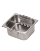 Bacinella contenitore GN 1/6 in acciaio inox con maniglie rientranti - capacità lt. 2,4 - mm 176x160x150h