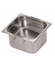 Bacinella contenitore GN 1/6 in acciaio inox con maniglie rientranti - capacità lt. 3,4 - mm 176x160x200h