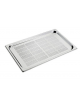 Bacinella contenitore GN 2/1 in acciaio inox con fondo forato - mm 650x530x20h