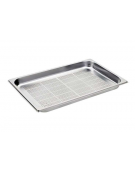 Bacinella contenitore GN 2/1 in acciaio inox con fondo forato - mm 650x530x40h