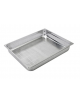 Bacinella contenitore GN 2/1 in acciaio inox con fondo e lati forati - mm 650x530x65h