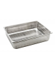 Bacinella contenitore GN 2/1 in acciaio inox con fondo e lati forati - mm 650x530x150h