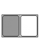 Bacinella contenitore GN 1/1 in acciaio inox con rivestimento antiaderente - mm 530x325x65h