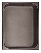 Bacinella contenitore GN 1/2 in acciaio inox con rivestimento antiaderente - mm 325x265x65h