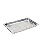 Bacinella contenitore GN 1/1 in acciaio inox con fondo forato - mm 530x325x40h