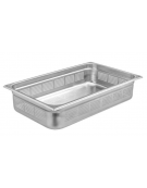 Bacinella contenitore GN 1/1 in acciaio inox con fondo e lati forati - mm 530x325x65h