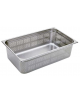 Bacinella contenitore GN 1/1 in acciaio inox con fondo e lati forati - mm 530x325x150h