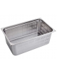 Bacinella contenitore GN 1/1 in acciaio inox con fondo e lati forati - mm 530x325x200h