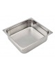 Bacinella contenitore GN 2/3 in acciaio inox con fondo e lati forati - mm 353x320x100h