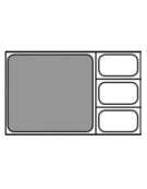 Bacinella contenitore GN 2/3 in acciaio inox con fondo e lati forati - mm 353x320x100h