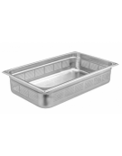 Bacinella contenitore GN 1/1 in acciaio inox con fondo e lati forati - mm 530x325x100h
