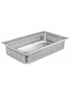 Bacinella contenitore GN 1/1 in acciaio inox con fondo e lati forati - mm 530x325x100h